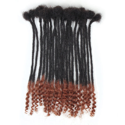 Curly Loc Extensions Human Hair,  0.4CM Dreadlock Extensions Human Hair