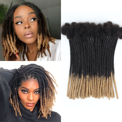 Loc Extensions Human Hair, 50 Strands 0.4CM Dreadlock Extensions Human Hair