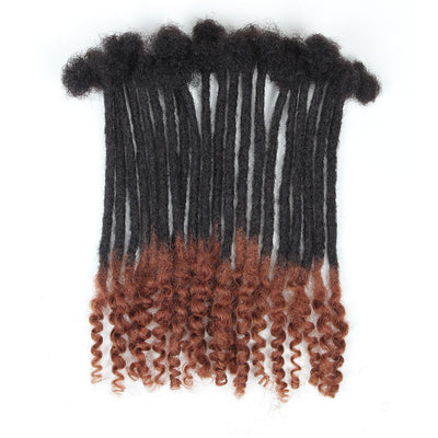 Curly Loc Extensions Human Hair,  0.4CM Dreadlock Extensions Human Hair