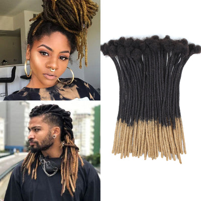 Loc Extensions Human Hair, 50 Strands 0.4CM Dreadlock Extensions Human Hair