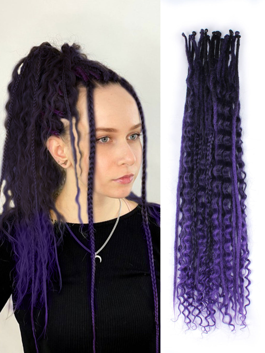 3 In 1 Mixed Dreadlock Extensions Sets