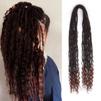 24' Curly Dreadlocks Synthetic Boho Braids Dreadlock Extensions