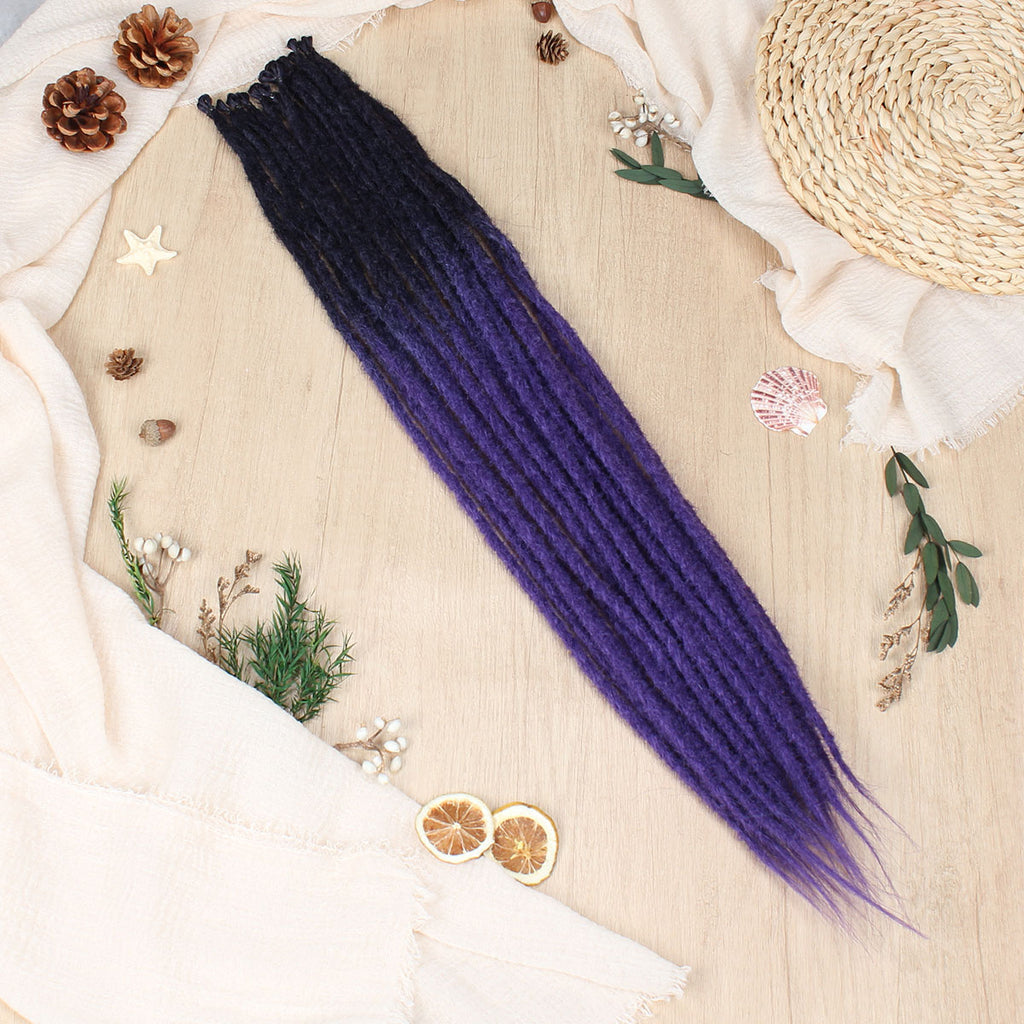 24" 36" SE Thin 0.6cm Synthetic Dreadlock Extensions Handmade Fake Dreads