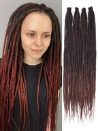 24" 36" SE Thin 0.6cm Synthetic Dreadlock Extensions Handmade Fake Dreads