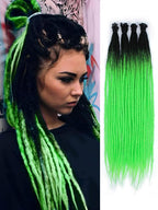 24" 36" SE Thin 0.6cm Synthetic Dreadlock Extensions Handmade Fake Dreads