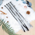 20" Boho Dreadlock Clip in Braids with Beads & Charms, Handmade Synthetic Braided Hairpieces for Cosplay Daily Styling
