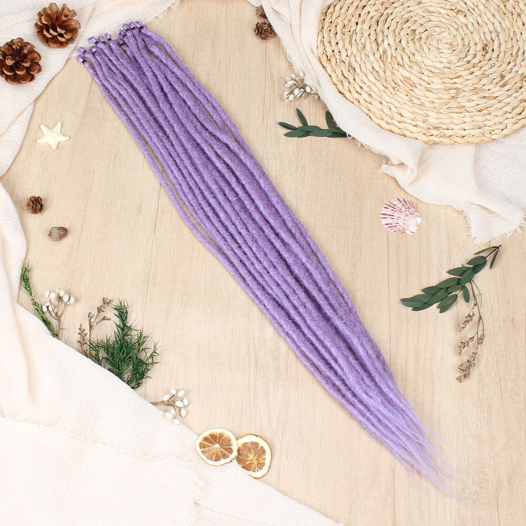 24" 36" SE Thin 0.6cm Synthetic Dreadlock Extensions Handmade Fake Dreads