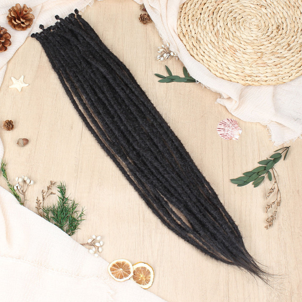 24" 36" SE Thin 0.6cm Synthetic Dreadlock Extensions Handmade Fake Dreads