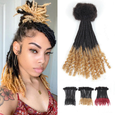 Curly Loc Extensions Human Hair,  0.4CM Dreadlock Extensions Human Hair