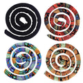 4 Pieces Spiral Lock Hair Tie for Dreadlocks - Iron Wire Embedded, Bendable Ponytail Holders - Long Dreadlock Accessory for Women & Men with Thick Curly Hair