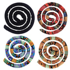 4 Pieces Spiral Lock Hair Tie for Dreadlocks - Iron Wire Embedded, Bendable Ponytail Holders - Long Dreadlock Accessory for Women & Men with Thick Curly Hair