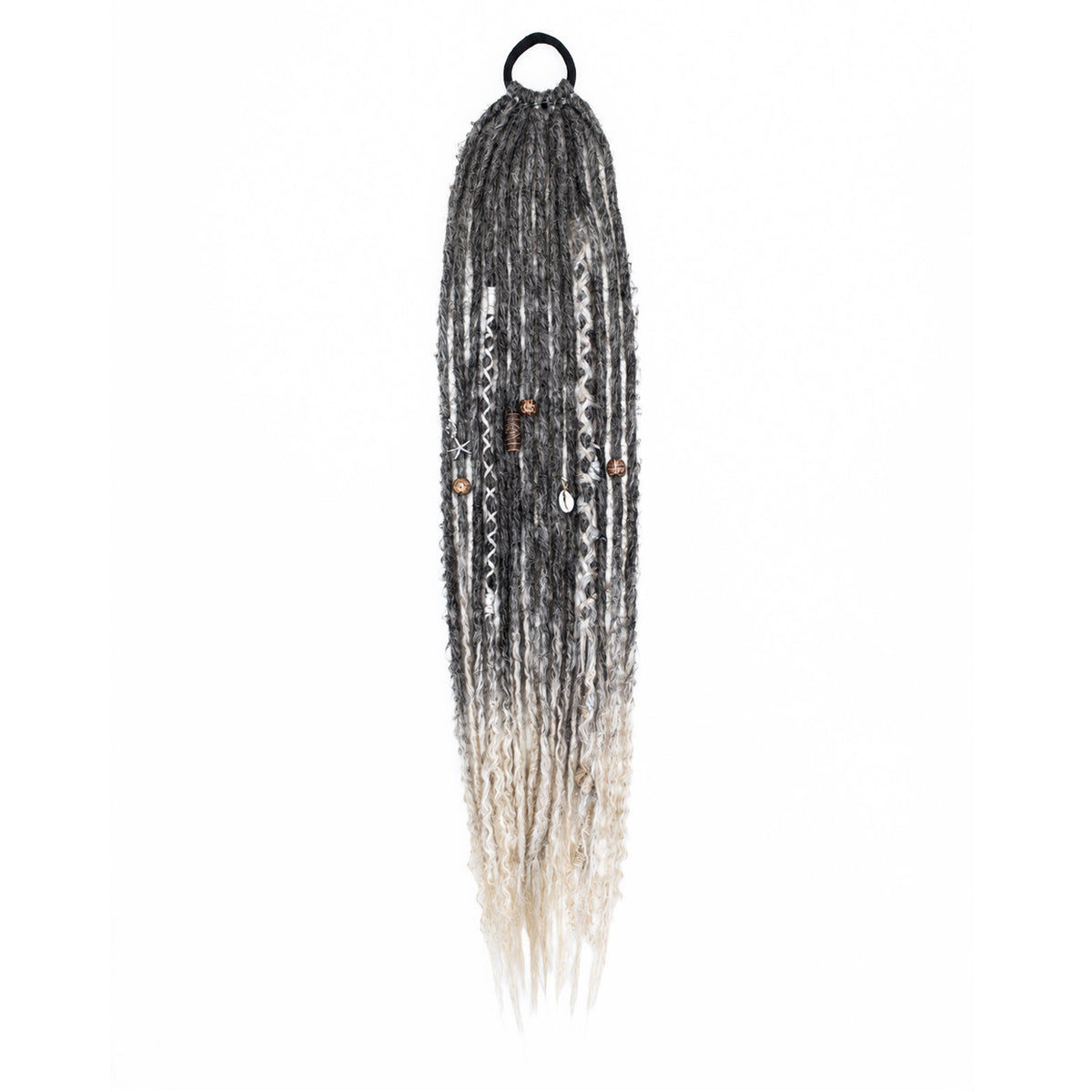 24" Boho Dreadlock Ponytail Extension on Elastic Hair Tie