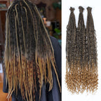 24' Curly Dreadlocks Synthetic Boho Braids Dreadlock Extensions