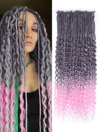 24' Curly Dreadlocks Synthetic Boho Braids Dreadlock Extensions