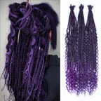 24' Curly Dreadlocks Synthetic Boho Braids Dreadlock Extensions