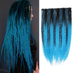 Clip in Dreadlock Hair Extensions, Handmade Clip In Dreads