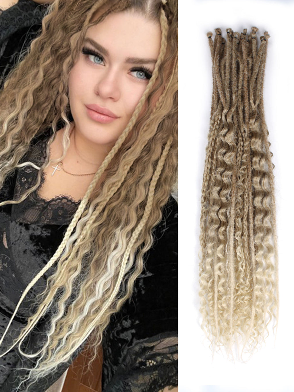 3 In 1 Mixed Dreadlock Extensions Sets