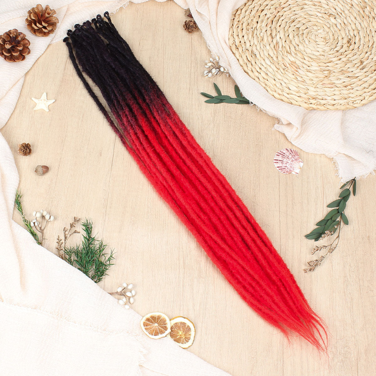 24" 36" SE Thin 0.6cm Synthetic Dreadlock Extensions Handmade Fake Dreads