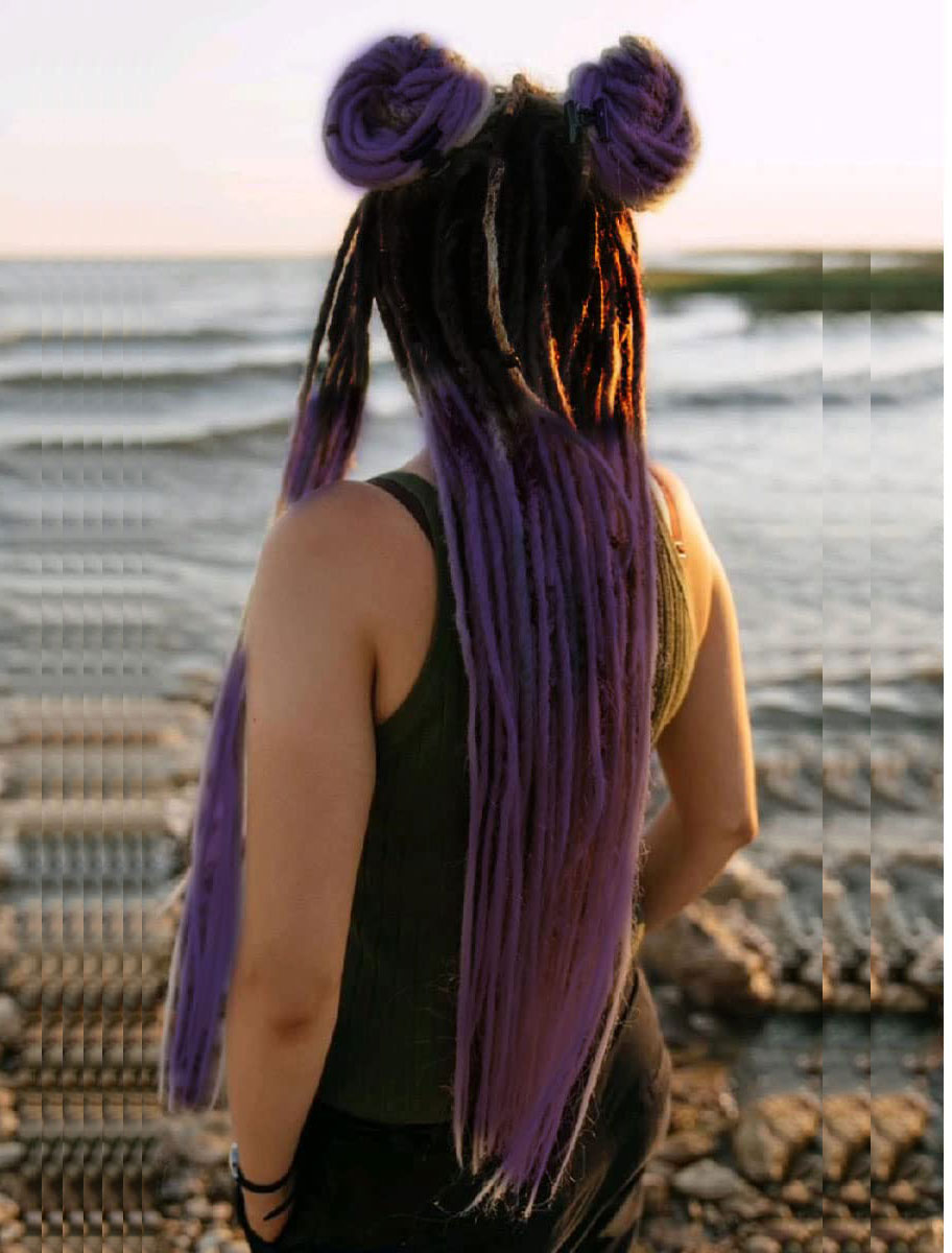 18" 24"Double Ended Dreadlock Extensions for Girls