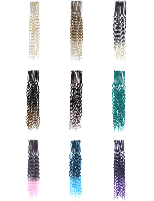 24' Curly Dreadlocks Synthetic Boho Braids Dreadlock Extensions