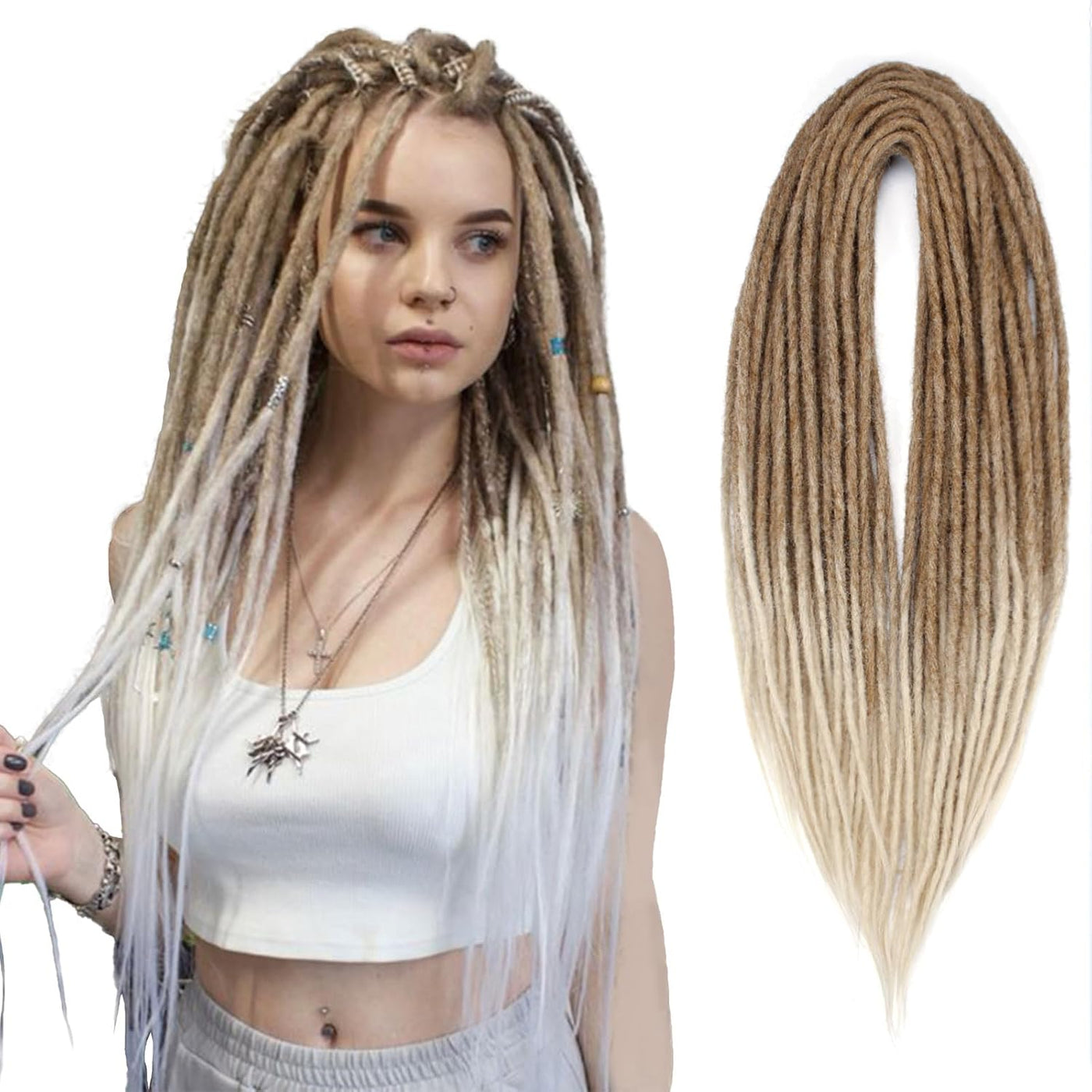 24" Double Ended Handmade Dreadlocks Extensions