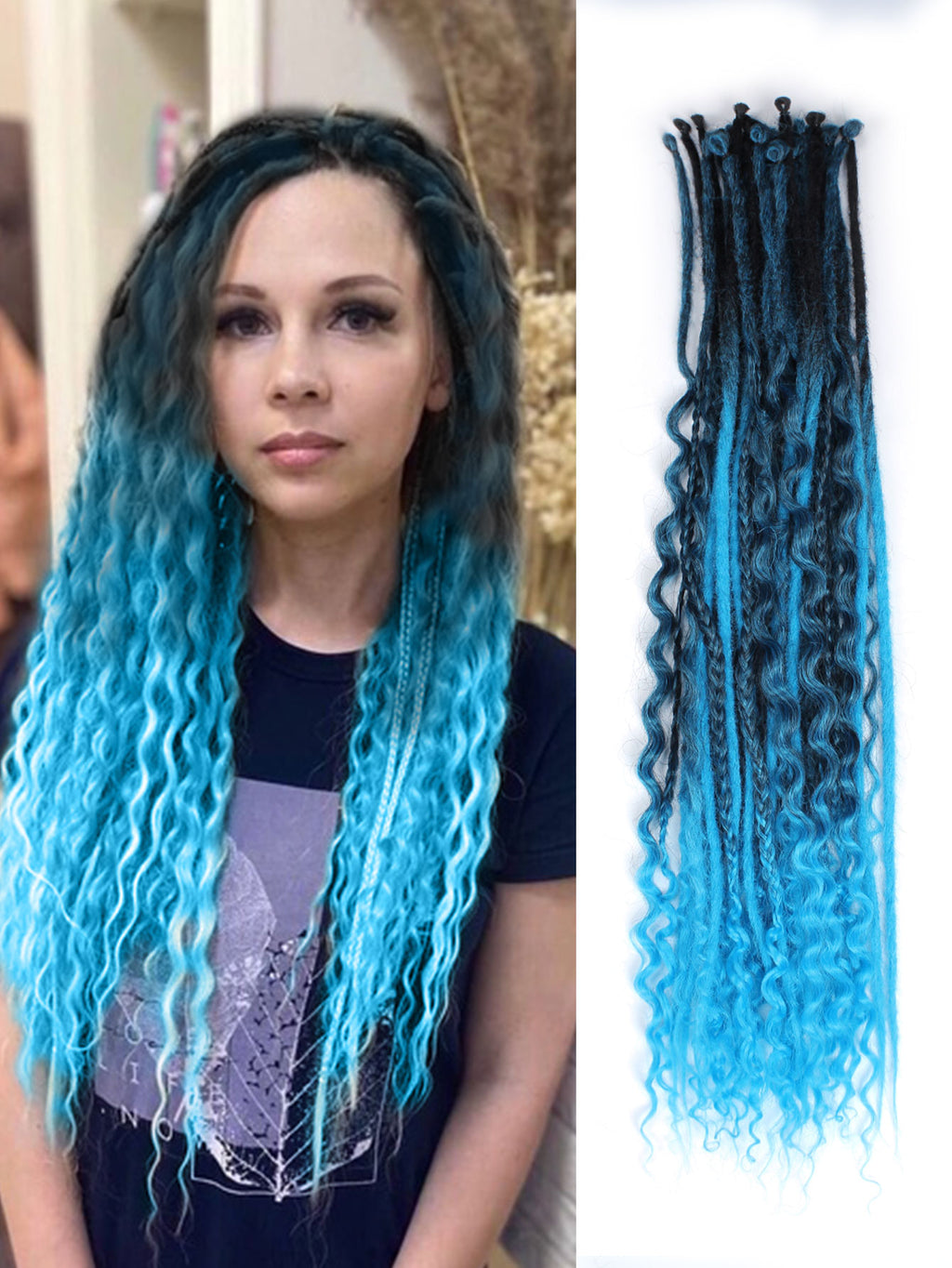 3 In 1 Mixed Dreadlock Extensions Sets
