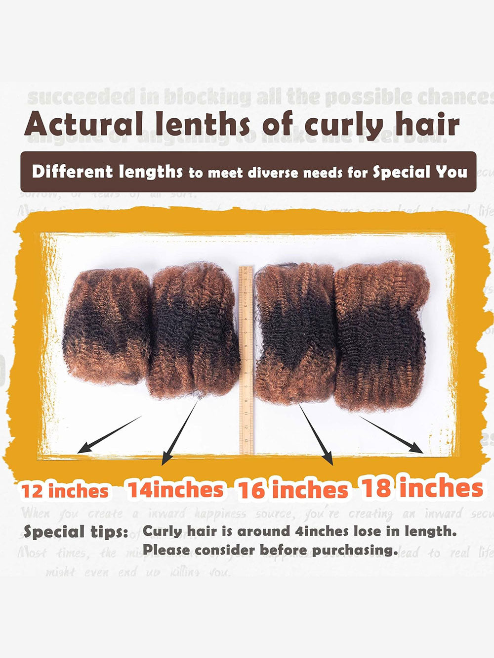 Afro Kinky-Curly Human Hair Bulk for Twist, Dreadlocks Making, Repairing and Extending Locs,100% Afro Kinkys Bulk Human Hair Ombre color, 50g/pack Can be Dyed (#30/1B/#30)