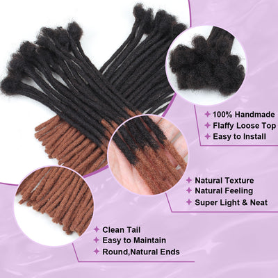 8-24 inch 0.4cm Width Human Hair Loc Extensions