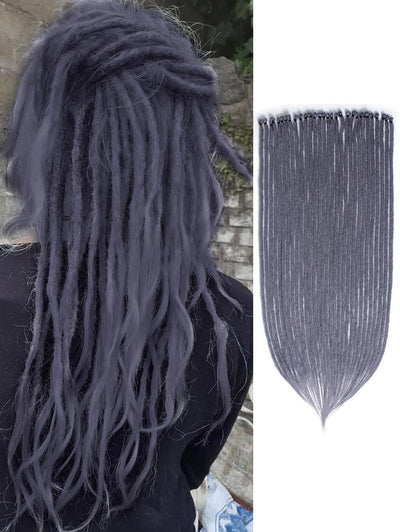 24" SE Thin 0.6cm Synthetic Dreadlock Extensions Handmade Fake Dreads
