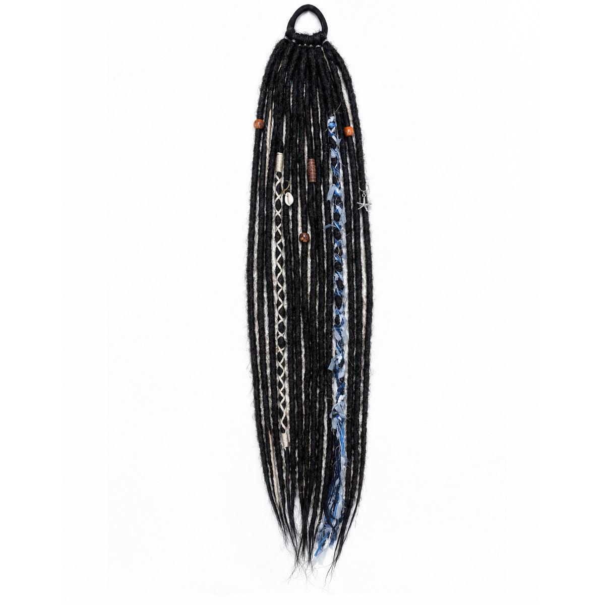 24" Boho Dreadlock Ponytail Extension on Elastic Hair Tie