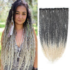 Clip in Dreadlock Hair Extensions, Handmade Clip In Dreads