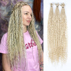 24' Curly Dreadlocks Synthetic Boho Braids Dreadlock Extensions