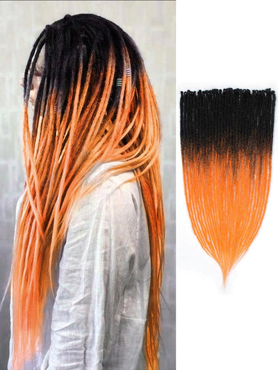 24" SE Thin 0.6cm Synthetic Dreadlock Extensions Handmade Fake Dreads