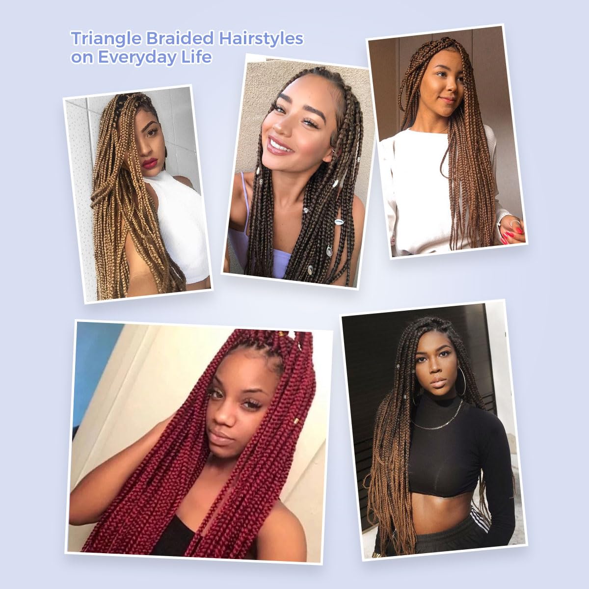 36" Square Based Full Lace Box Braided Wigs, Knotless Cornrow Braids Wig