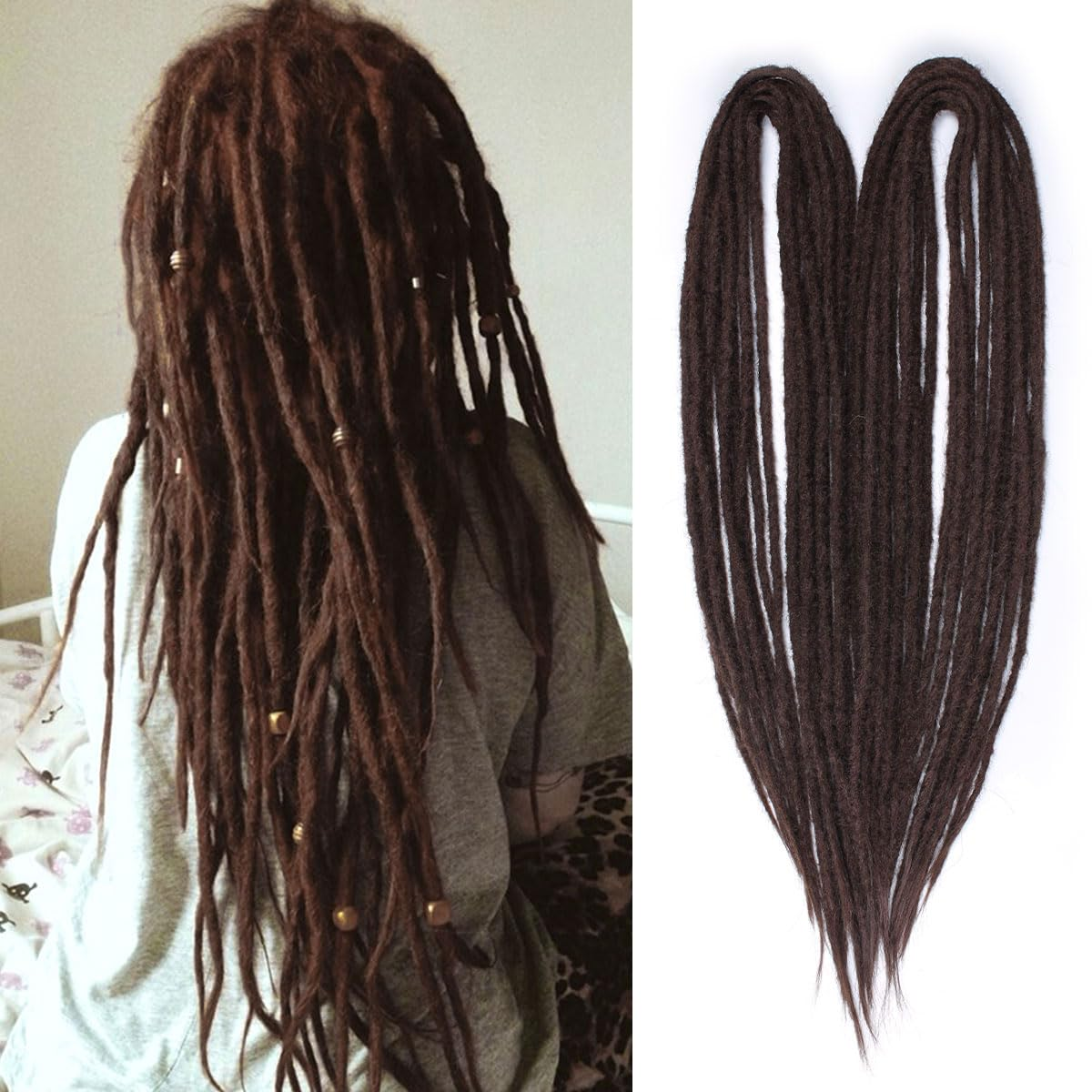 18" 24"Double Ended Dreadlock Extensions for Girls