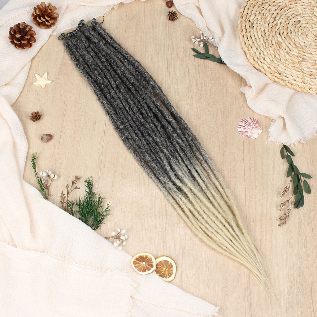 24" 36" SE Thin 0.6cm Synthetic Dreadlock Extensions Handmade Fake Dreads