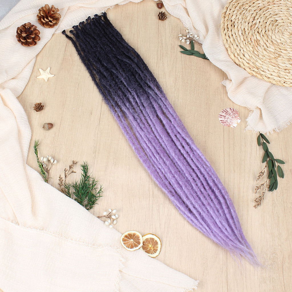 24" 36" SE Thin 0.6cm Synthetic Dreadlock Extensions Handmade Fake Dreads