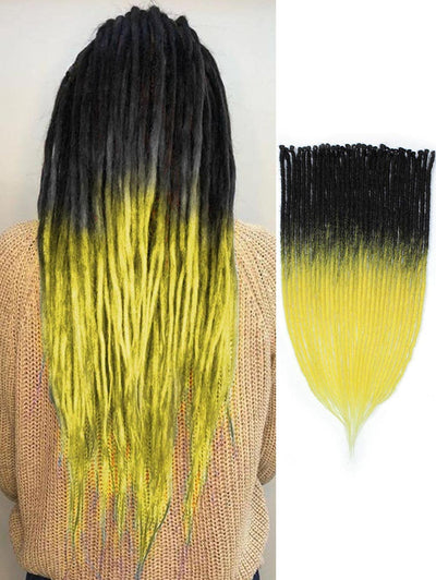 24" SE Thin 0.6cm Synthetic Dreadlock Extensions Handmade Fake Dreads
