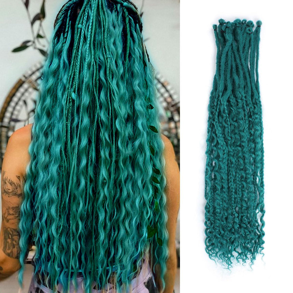 24' Curly Dreadlocks Synthetic Boho Braids Dreadlock Extensions