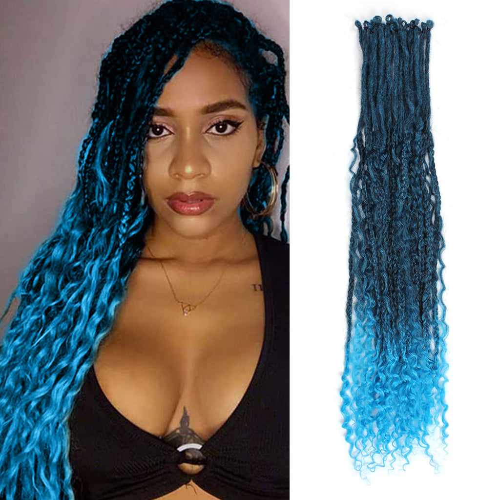 24' Curly Dreadlocks Synthetic Boho Braids Dreadlock Extensions
