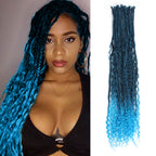 24' Curly Dreadlocks Synthetic Boho Braids Dreadlock Extensions