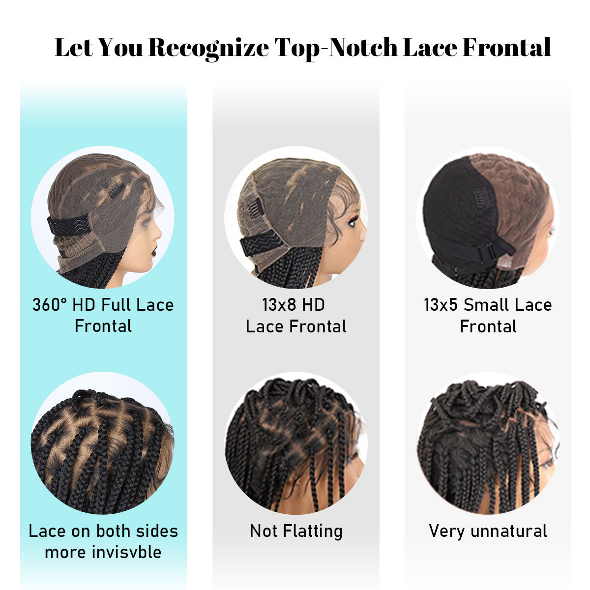 Short Boho Braided Wigs, 12 inch 360° Full Single-layer HD Lace Braid Wigs for Black Women, Square Knotless Box Braid Wig with Baby Hair