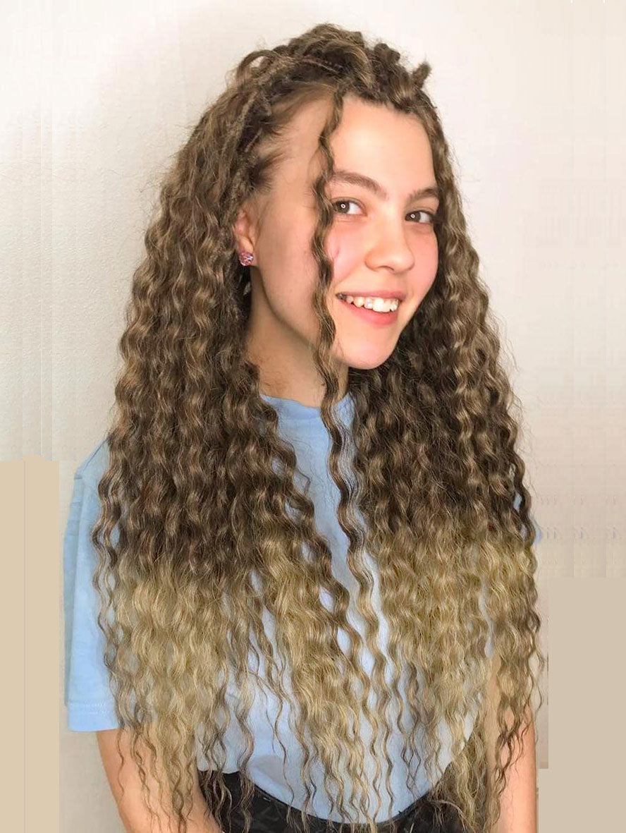 24' Curly Dreadlocks Synthetic Boho Braids Dreadlock Extensions