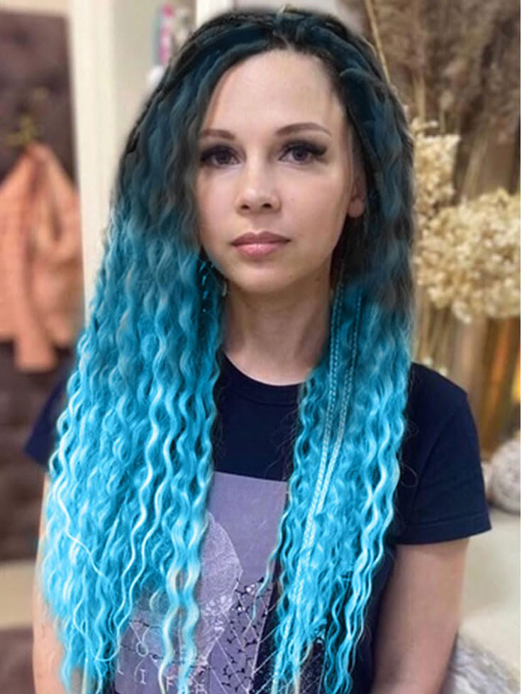 24' Curly Dreadlocks Synthetic Boho Braids Dreadlock Extensions
