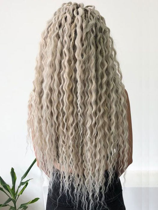 24' Curly Dreadlocks Synthetic Boho Braids Dreadlock Extensions