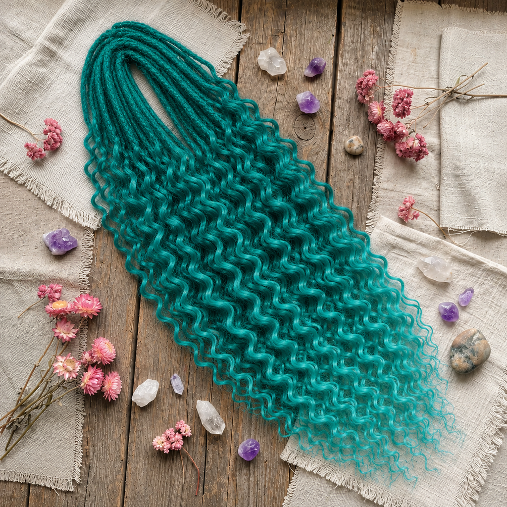 24' Curly Dreadlocks Synthetic Boho Braids Dreadlock Extensions（DE Dreads）