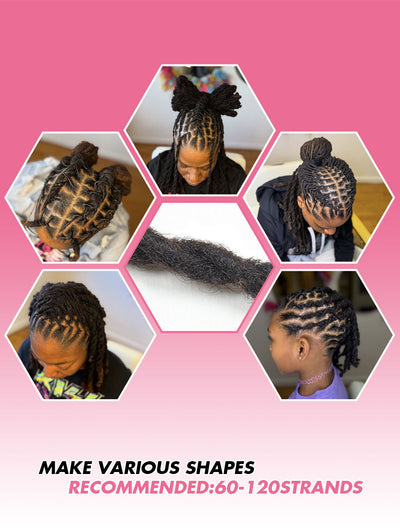 8-20 inch 0.6cm Width Human Hair Loc Extensions