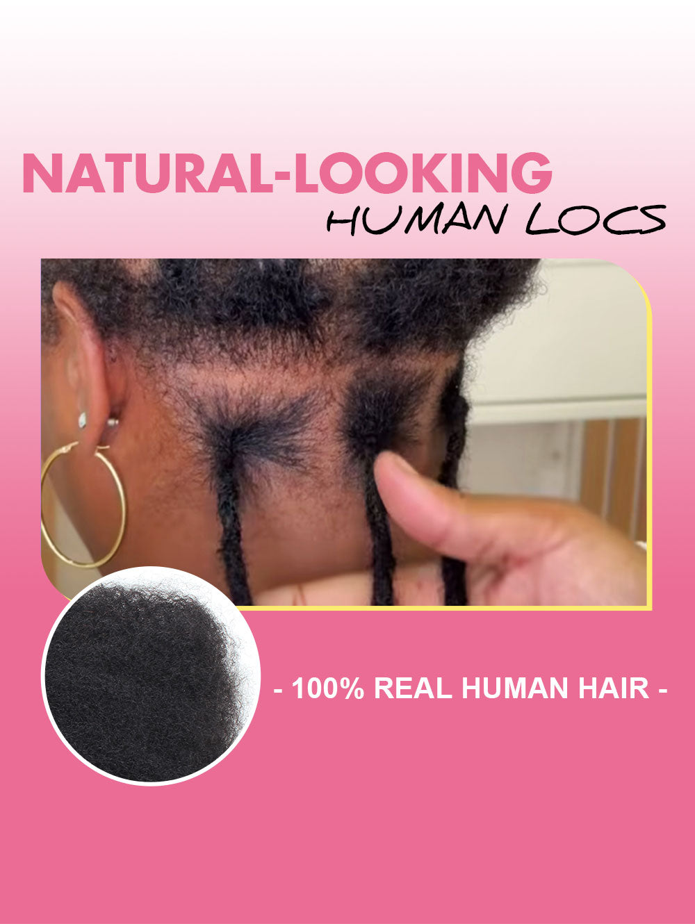 8-20 inch 0.6cm Width Human Hair Loc Extensions