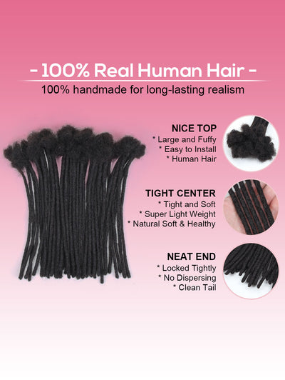 8-20 inch 0.6cm Width Human Hair Loc Extensions