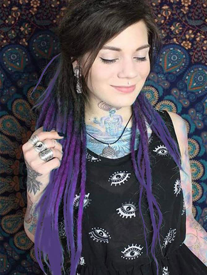 24" Thick 1cm Synthetic Dreadlock Extensions